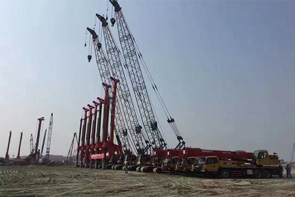 山鋼集團日照鋼鐵精品基地(煉鐵、煉鋼、燒結、球團、焦化)樁基工程